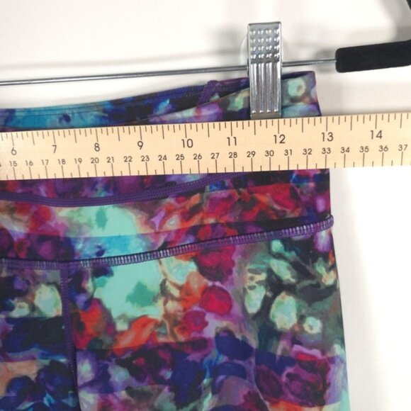 ATHLETA Floral Fade Sonar Capri Leggings Watercolor Back Zip Pocket Size XS - Picture 6 of 12